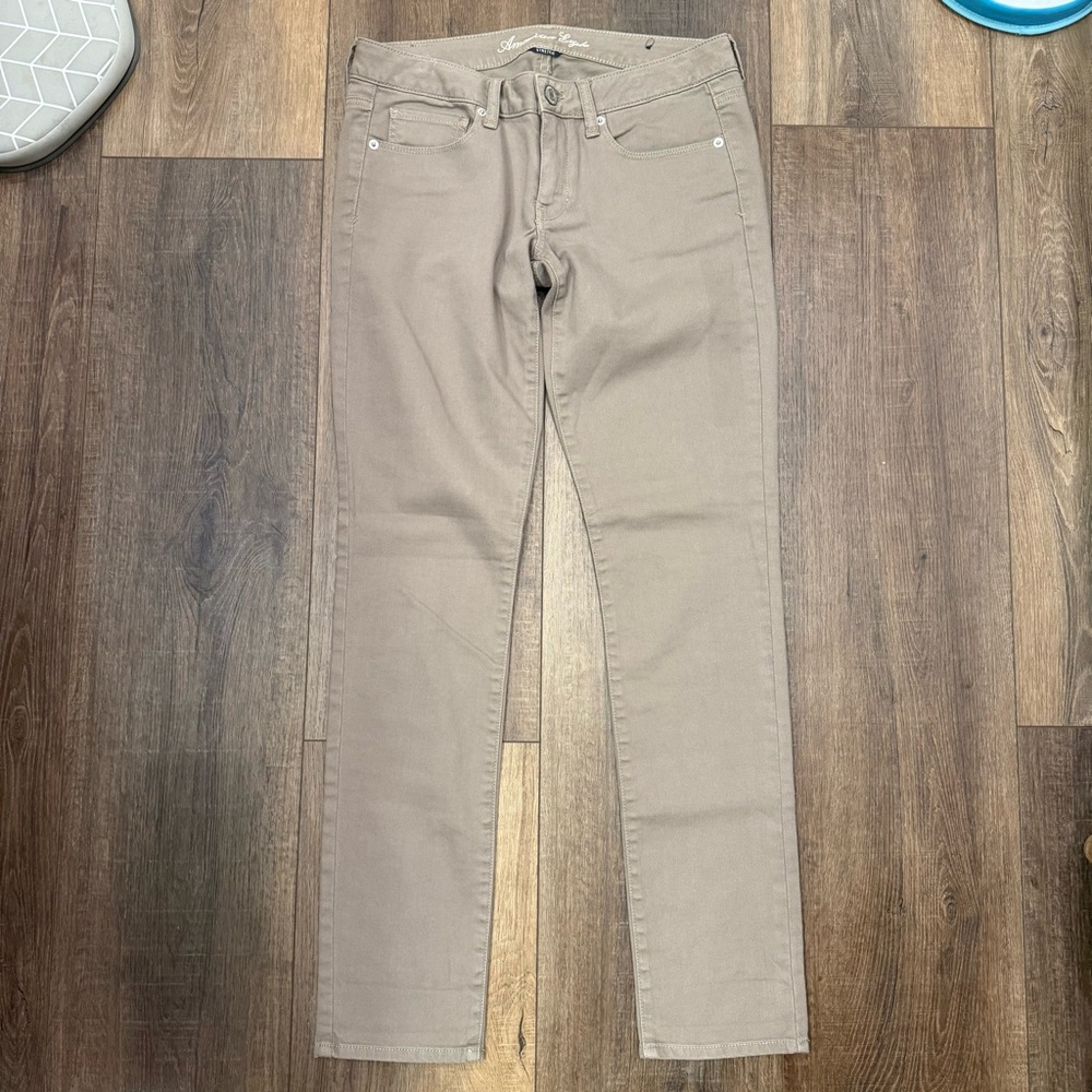American Eagle skinny light brown pants